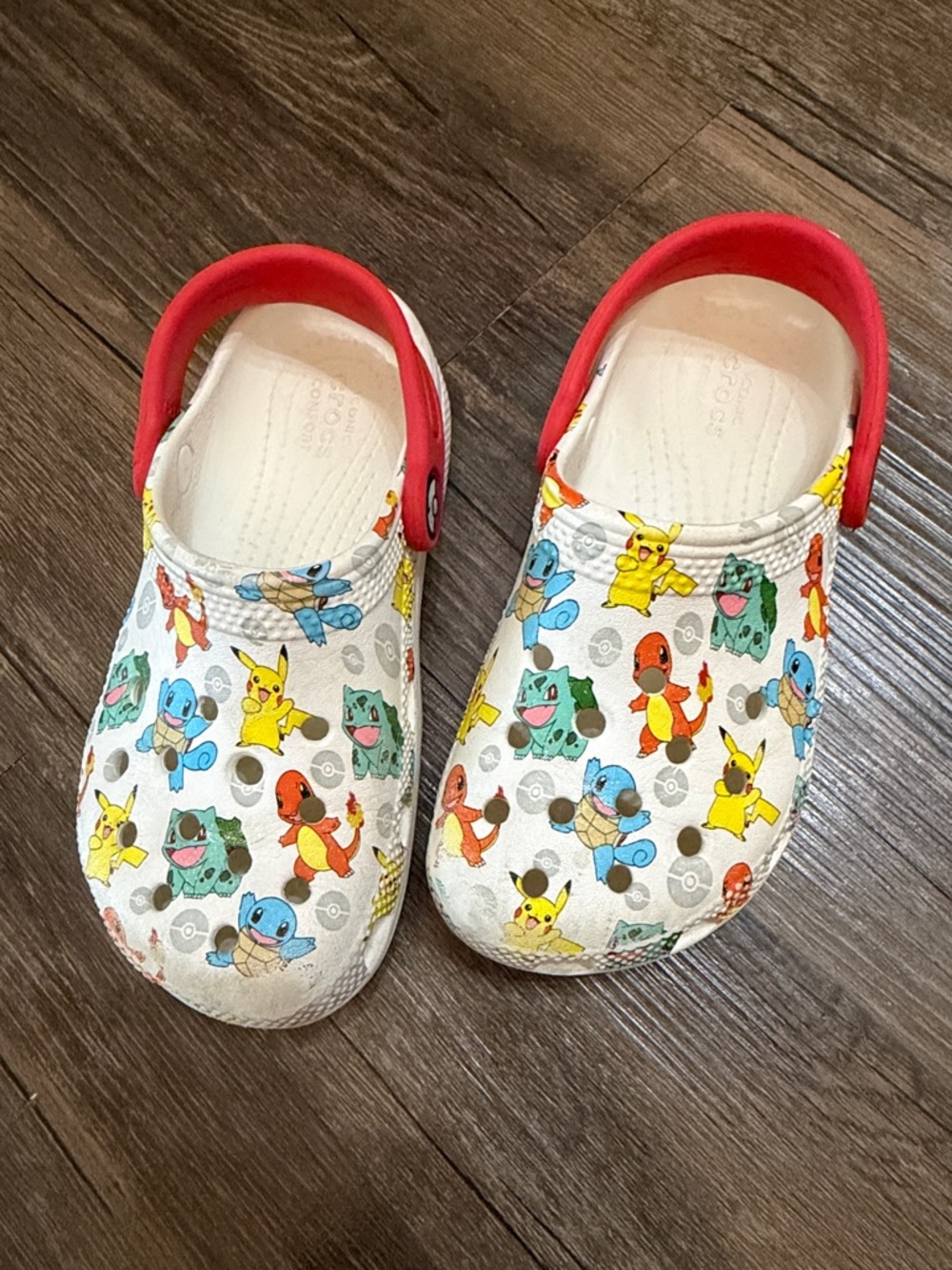 CROCS Kids' Pokémon Clog in White with Red Strap